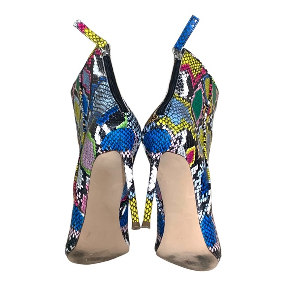 Steve Madden Womens Valiant multi snake  Pointed Toe Ankle Boots Shoes 7.5 - Picture 11 of 13
